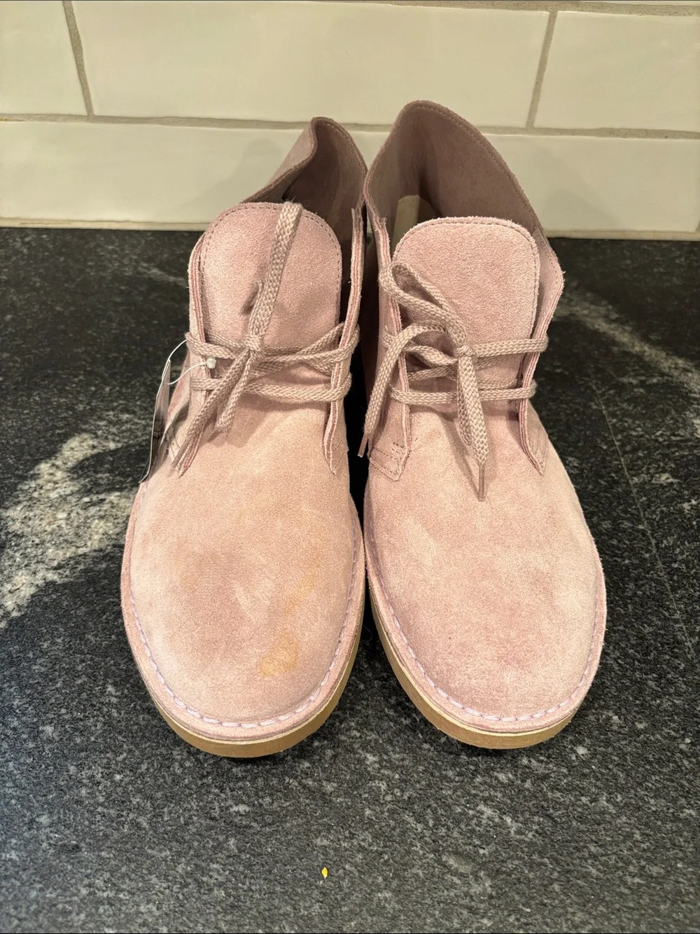 Clarks Bushacre 2 Men's Suede Chukka Boots Lavender Mauve Size 10 NEW